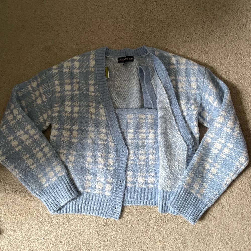❌ SOLD❌ cardigan sweater and tank set